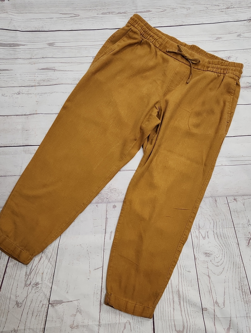 Old Navy Women's Mustard Drawstring Ankle Joggers